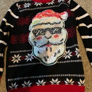 Flip sequin ugly sweater